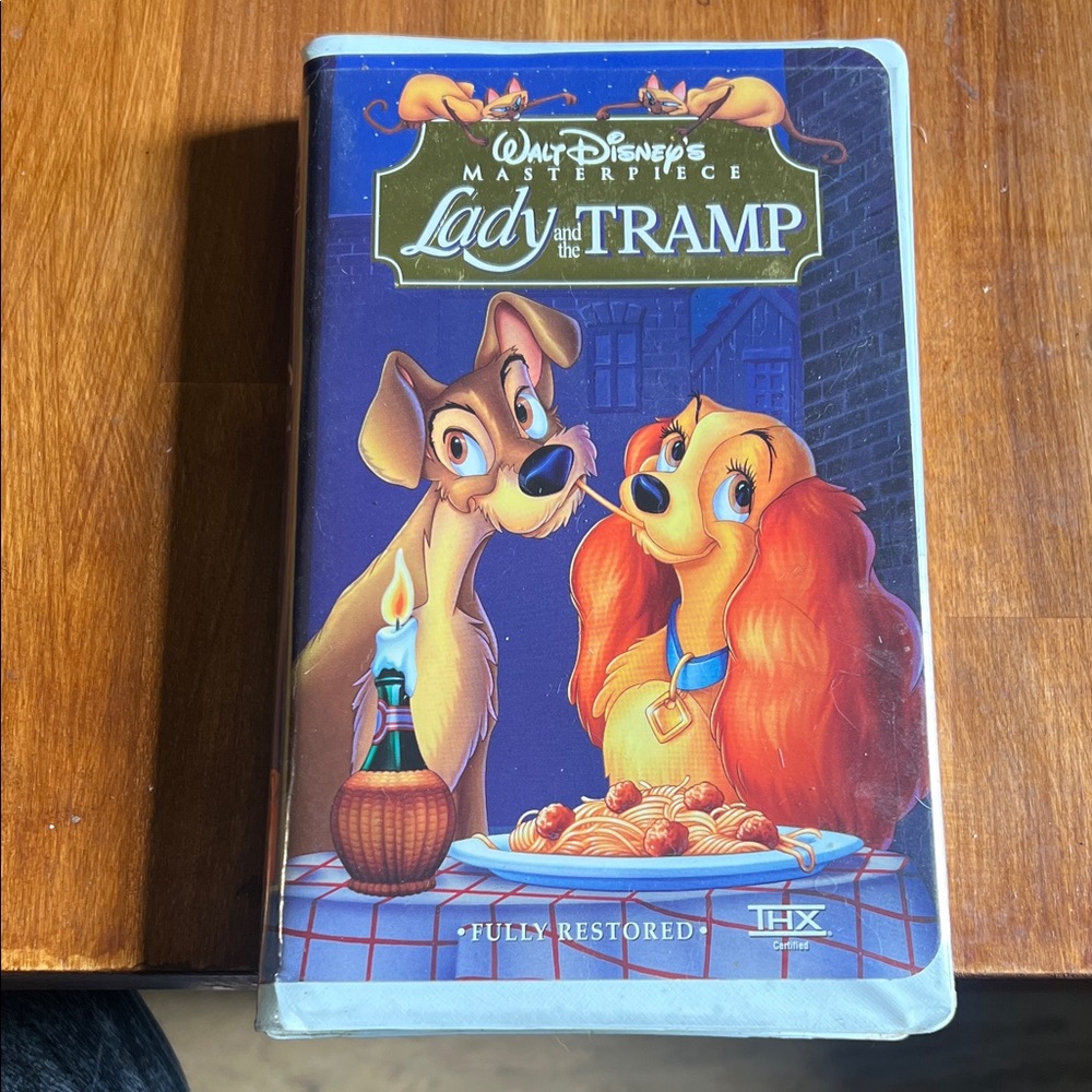 Disney's Lady and the Tramp VHS - Blue and Brown Cover